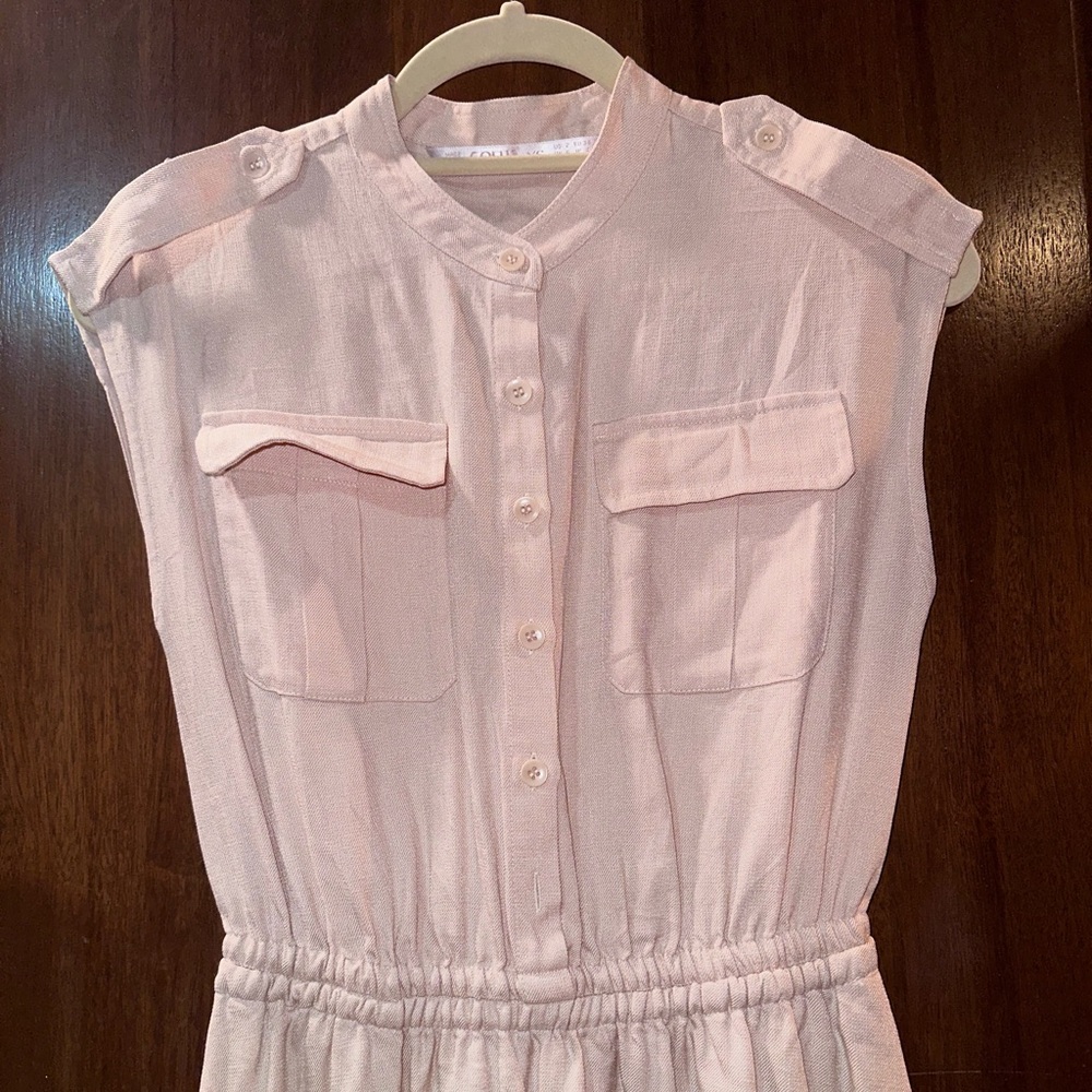 Goelia Utalitarian Beige midi dress